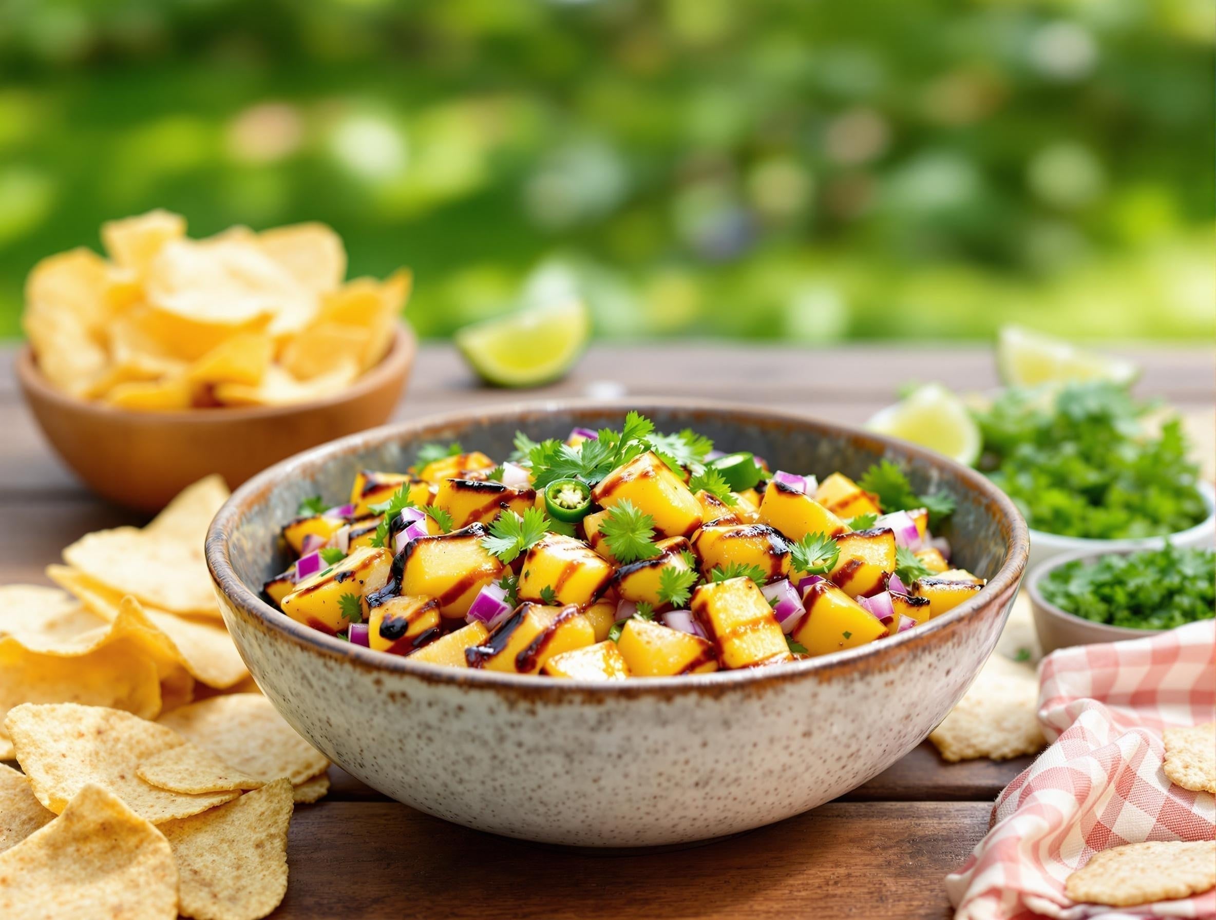 Balsamic-Glazed Grilled Pineapple & Jalapeño Salsa