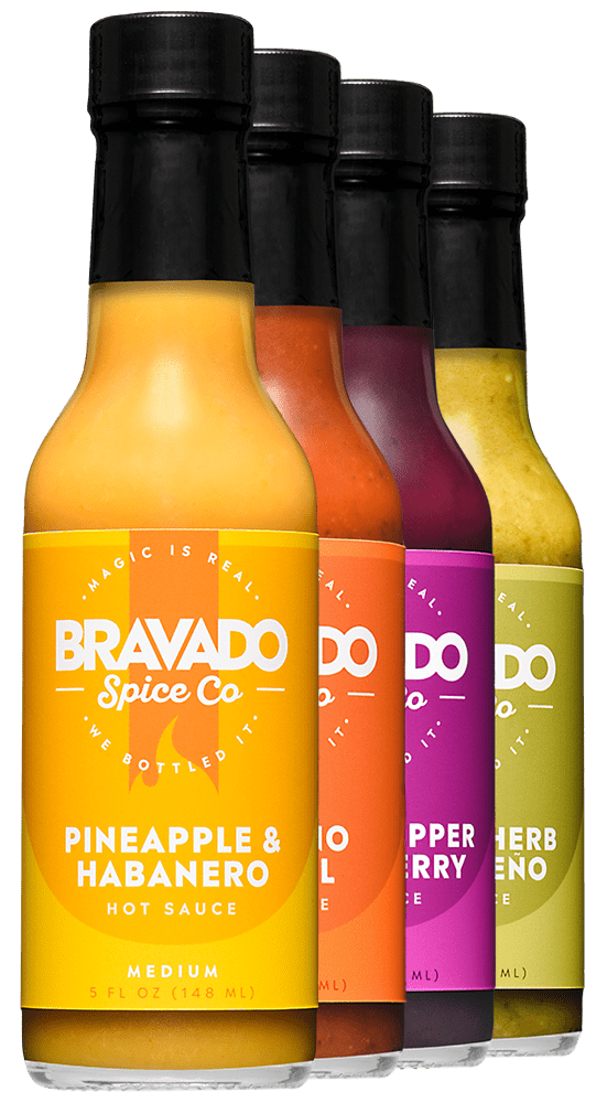 Bravado Hot Sauce Set - Featuring Serrano &amp; Basil Hot Sauce