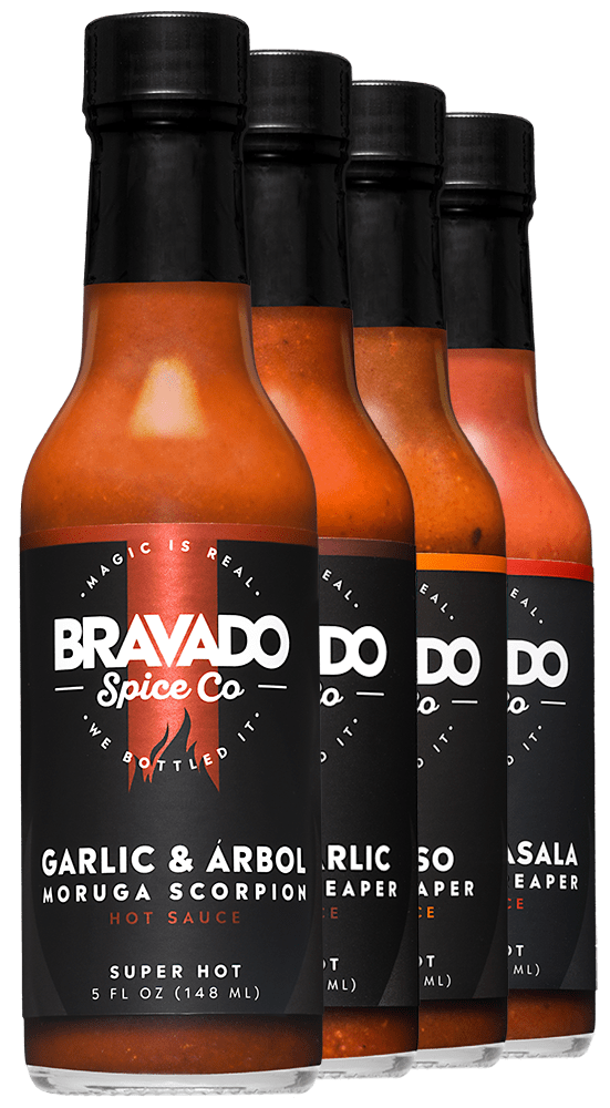 Bravado Super Hot Set - Featuring Garlic & Árbol Moruga Scorpion Hot Sauce