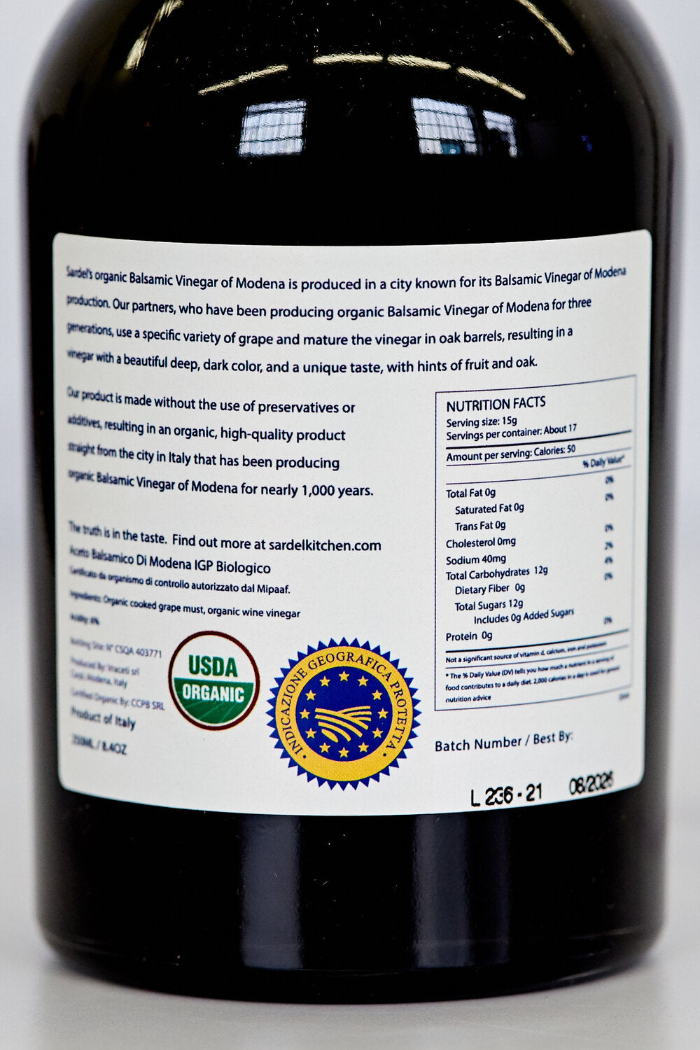 Vinagre Balsámico Orgánico (8.45oz)