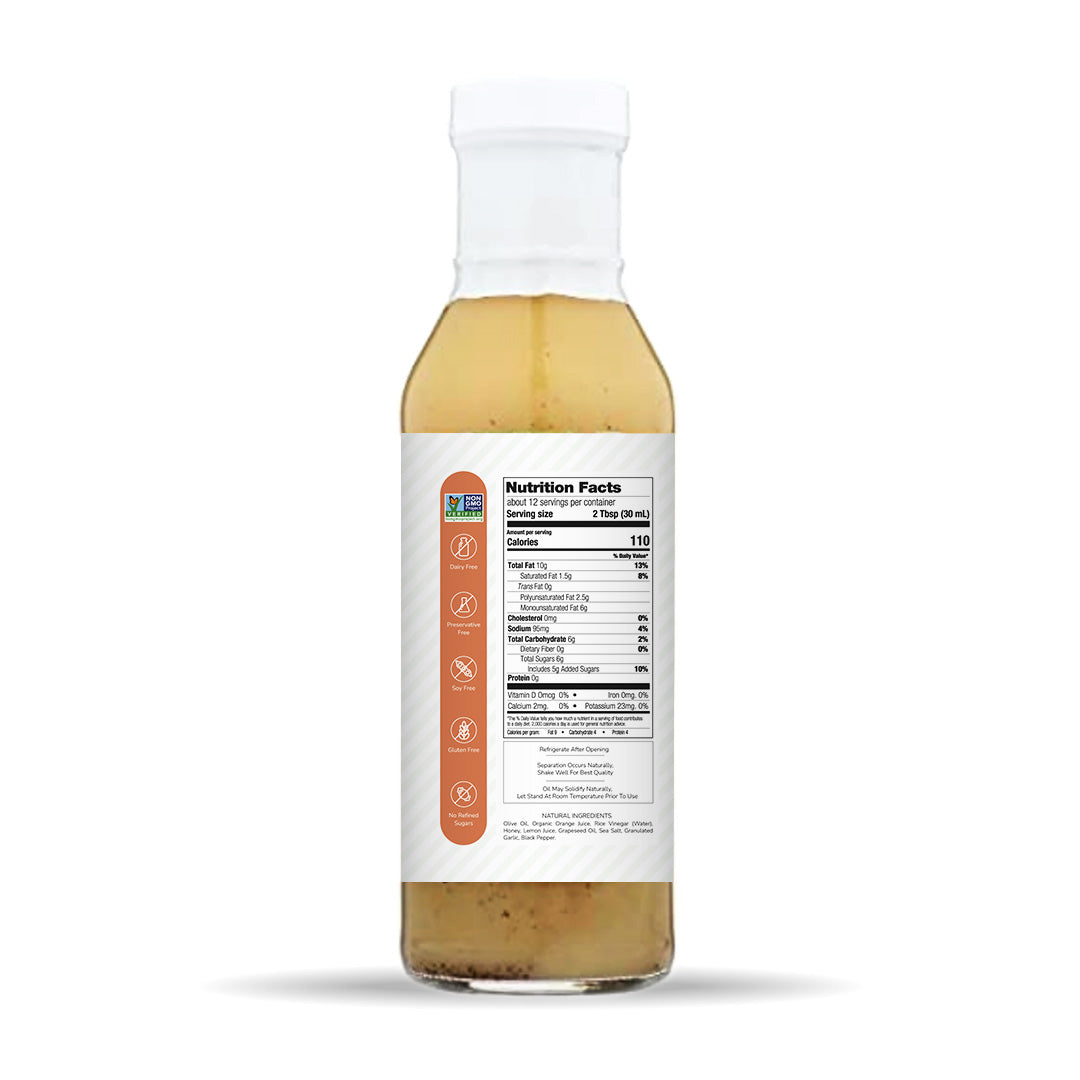 Vinaigrette et marinade pour salade au miel et aux agrumes 12 oz