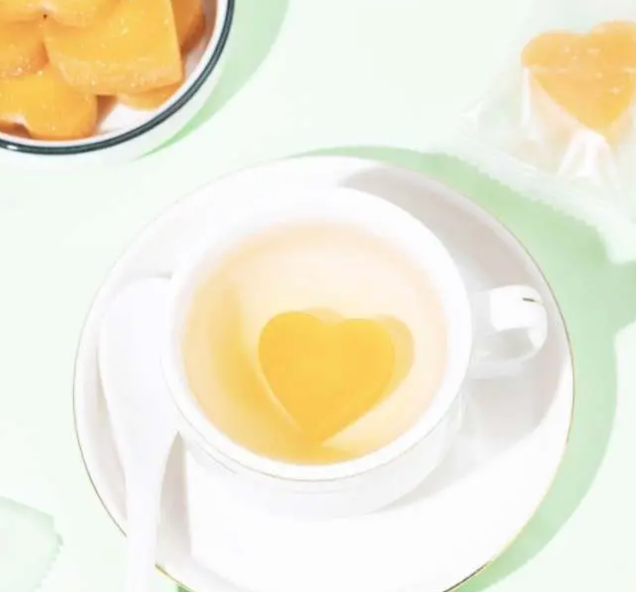 Cubos de corazón de azúcar y miel (paquete de 6)