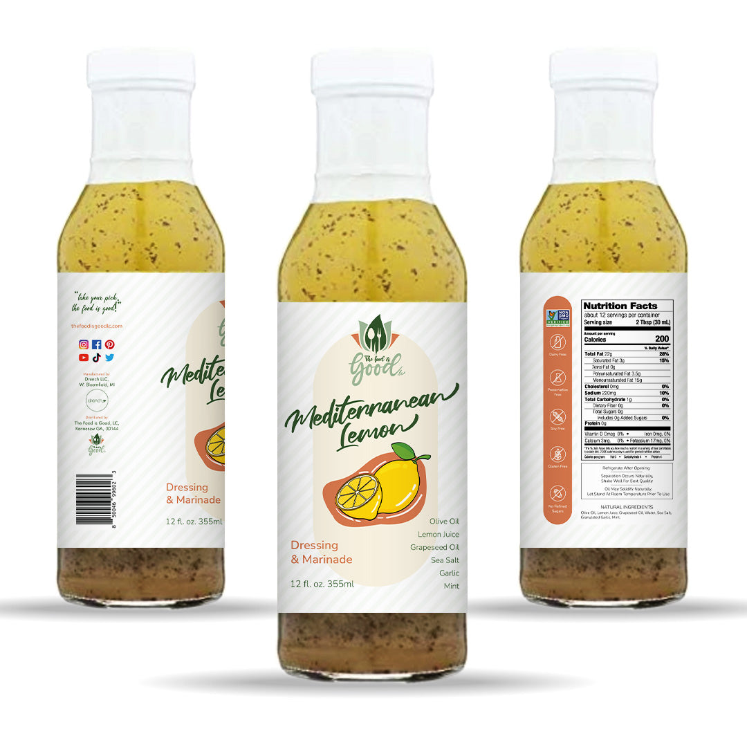 Mediterranean Lemon Dressing & Marinade 12oz