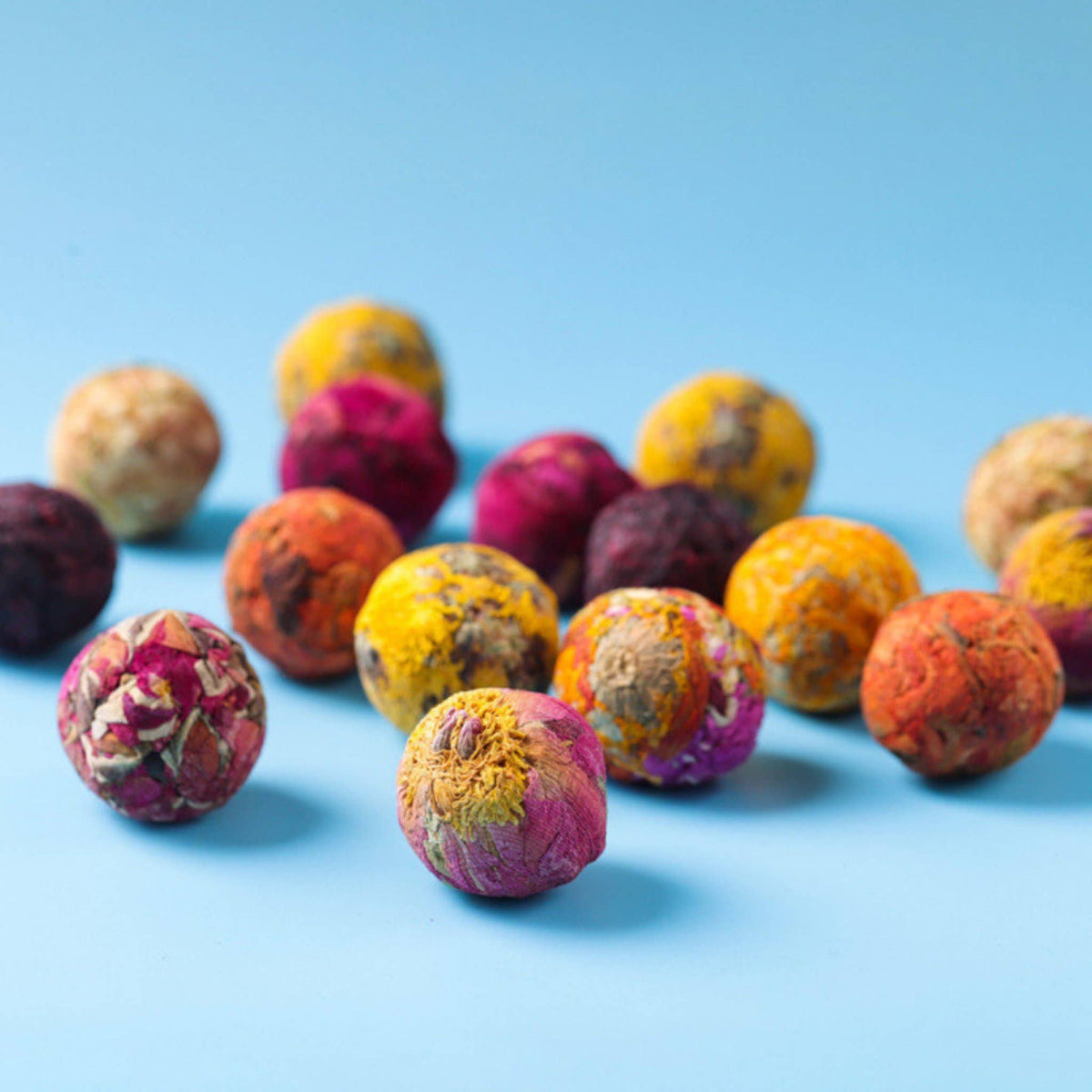 Paquete de bolas de té de flores saludables de peonía, hibisco y jazmín