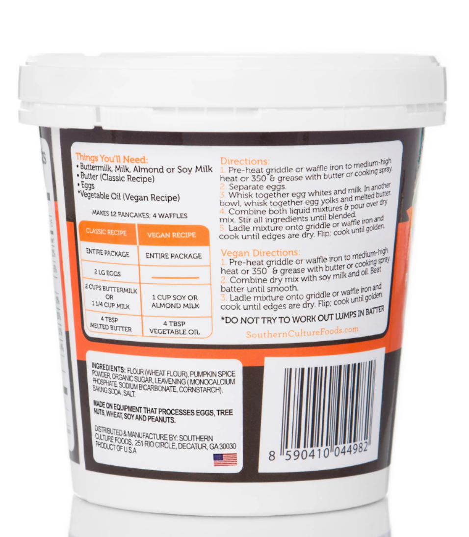 Pumpkin Spice Pancake and Waffle Mix