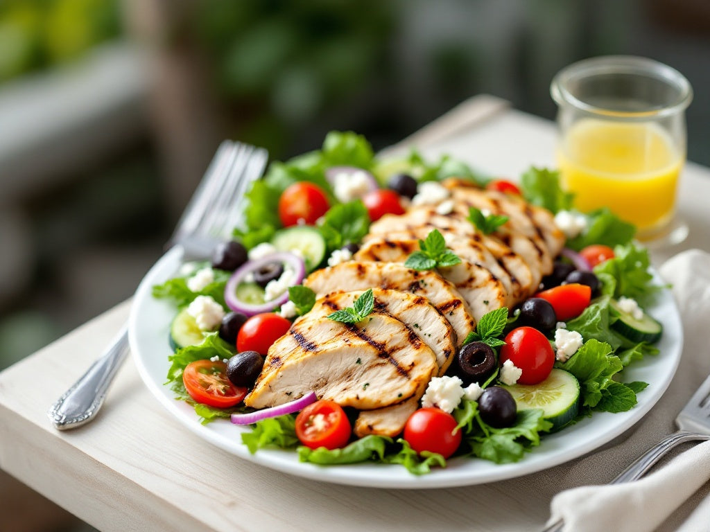 Zesty Mediterranean Grilled Chicken Salad