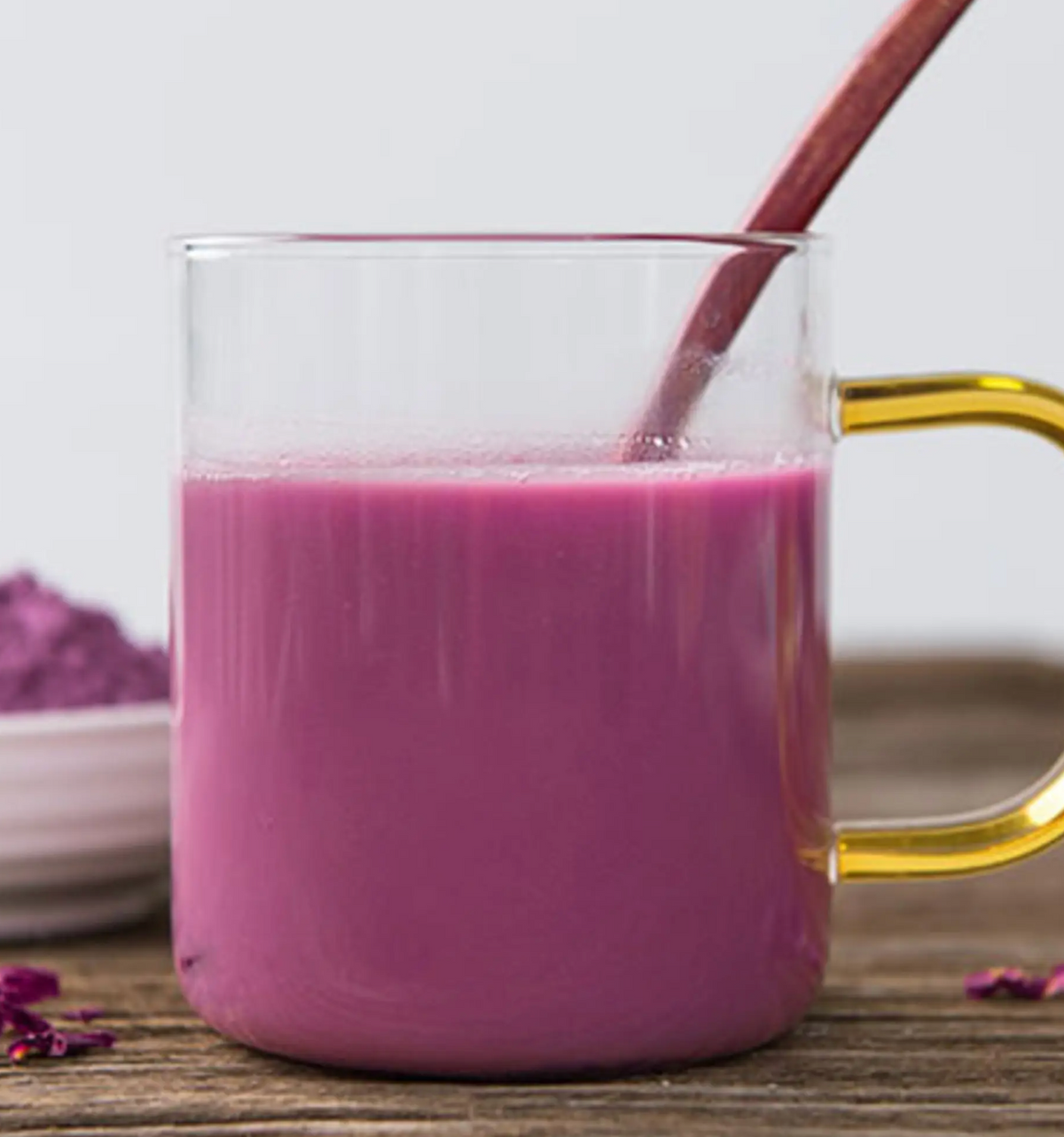 Polvo de pétalos de rosa rosa orgánico 