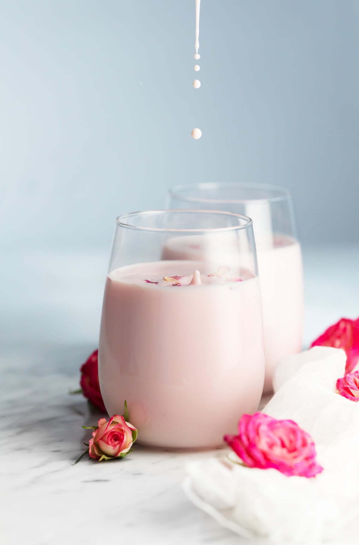 Polvo de pétalos de rosa rosa orgánico 